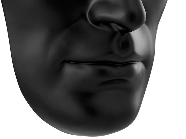 28" X 17" Black Face Resin Oval Hanging Dimensional Sculpture