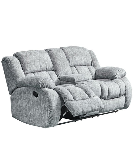 77" Light Gray Manual Reclining Loveseat With Storage
