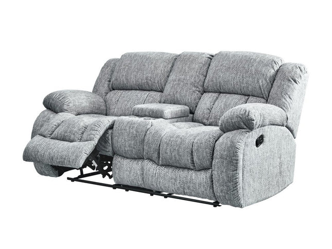 77" Light Gray Manual Reclining Loveseat With Storage