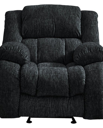 40" Gray Fabric Gliding Recliner
