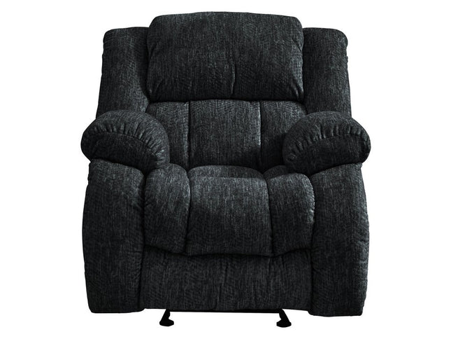 40" Gray Fabric Gliding Recliner