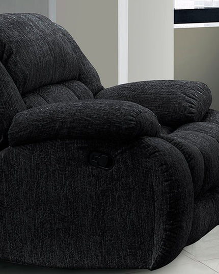 40" Gray Fabric Gliding Recliner