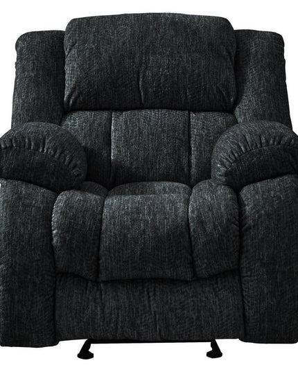 40" Gray Fabric Gliding Recliner
