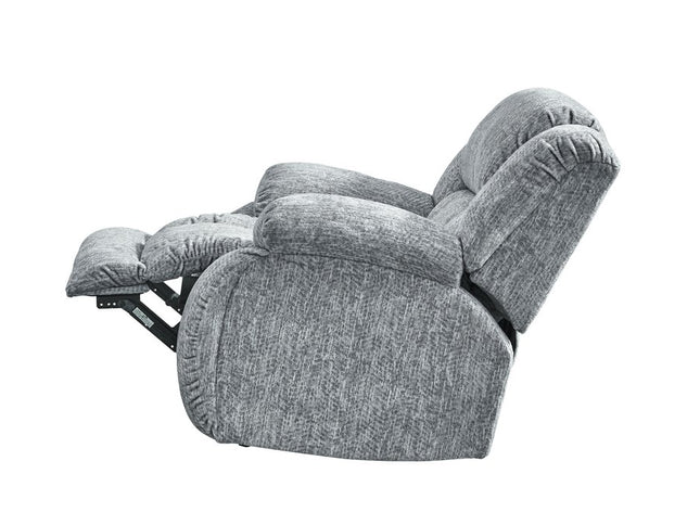 40" Gray Fabric Gliding Recliner