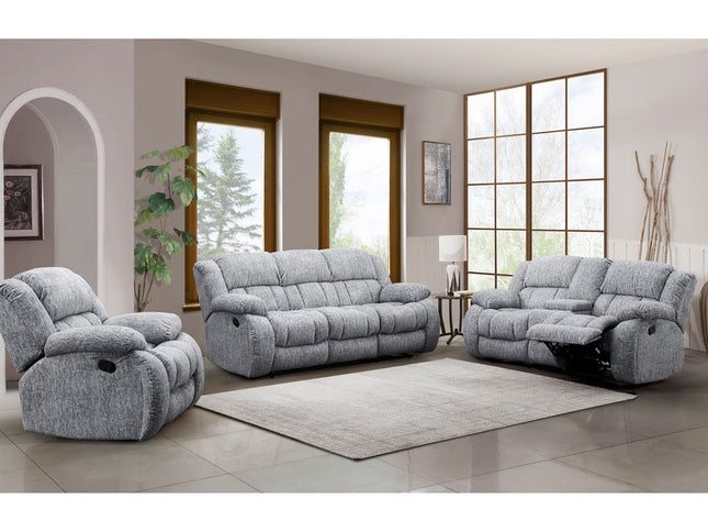 40" Gray Fabric Gliding Recliner