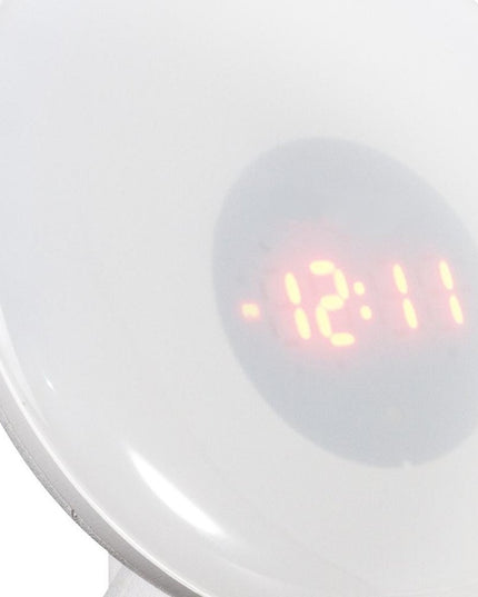 7" White Round LED Desk Lamp With USB