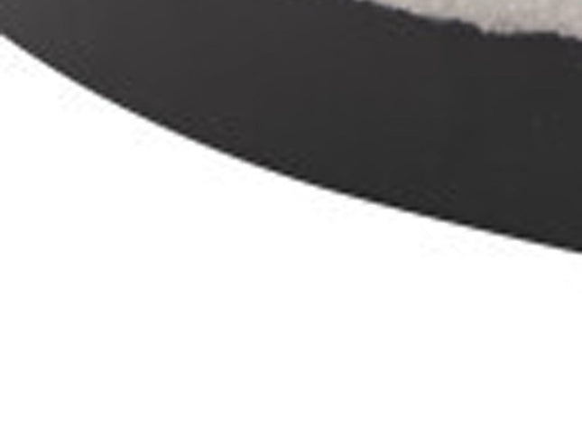 36" Cream And Black Faux Shearling And Upholstered Barrel Chair