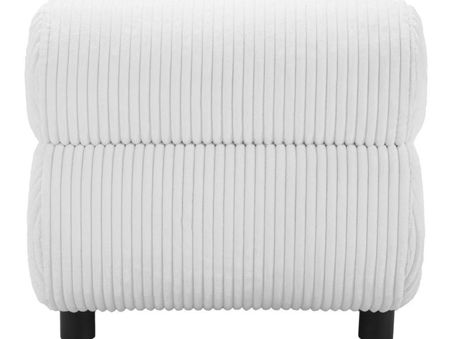 31" White And Black Corduroy And Upholstered Side Chair