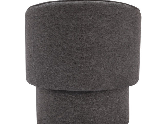 28" Gray Upholstered Club Chair And Toss Pillow