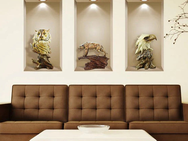 Set of Three Ana Faux Niche 3D Peel and Stick Wall Decals