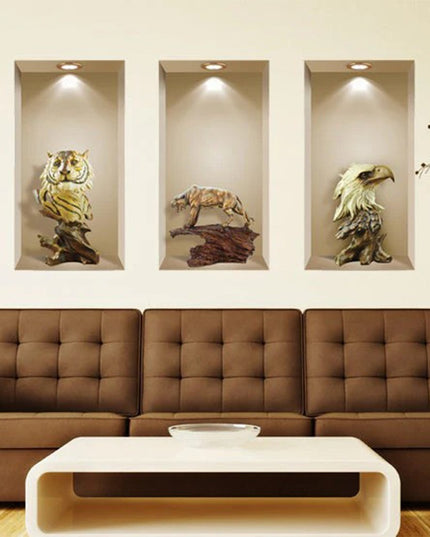 Set of Three Ana Faux Niche 3D Peel and Stick Wall Decals