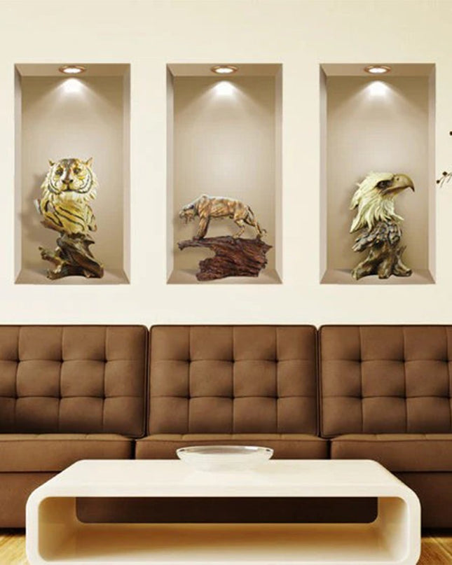 Set of Three Ana Faux Niche 3D Peel and Stick Wall Decals
