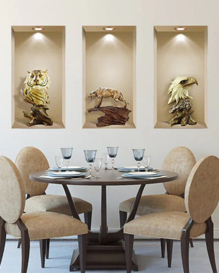 Set of Three Ana Faux Niche 3D Peel and Stick Wall Decals