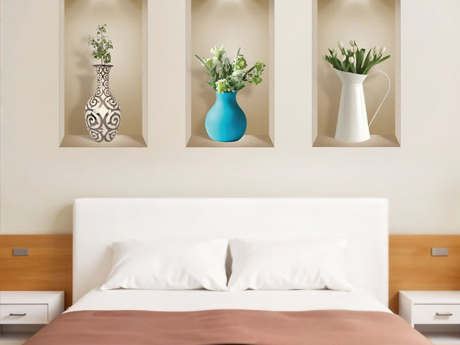 Set of Three Ada Faux Niche 3D Peel and Stick Wall Decals