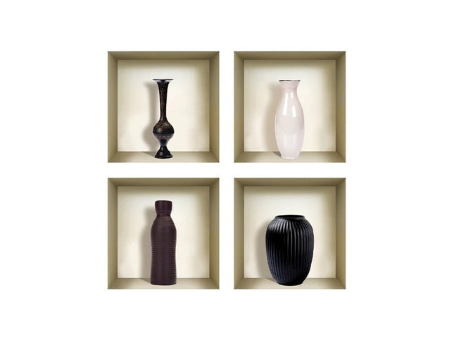 Set of Four Eve Faux Niche 3D Peel and Stick Wall Decals