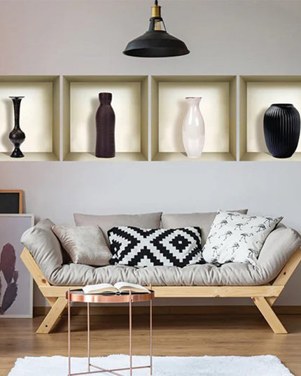 Set of Four Eve Faux Niche 3D Peel and Stick Wall Decals