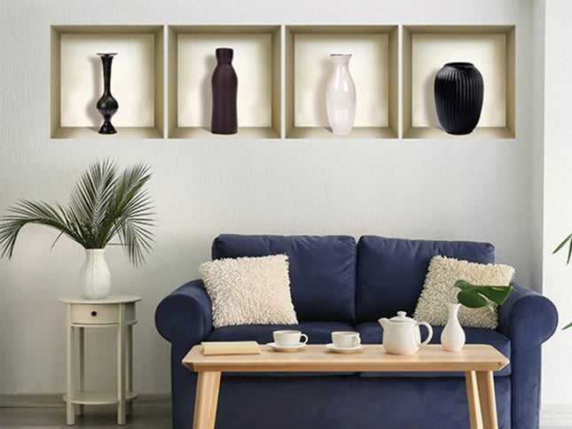 Set of Four Eve Faux Niche 3D Peel and Stick Wall Decals