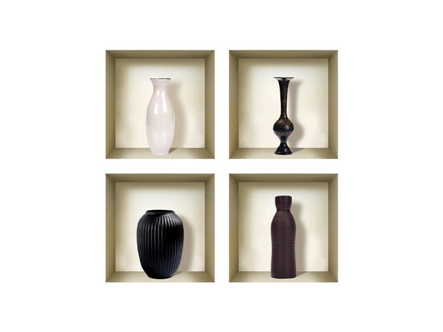 Set of Four Eve Faux Niche 3D Peel and Stick Wall Decals