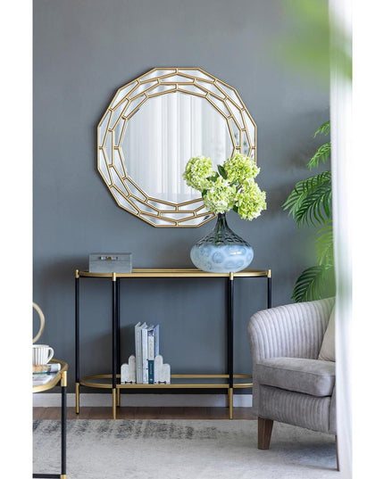 13" Light Blue Hammered Glass Table Vase