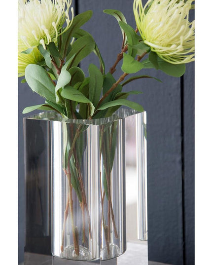 8" Clear Square Glass Table Vase