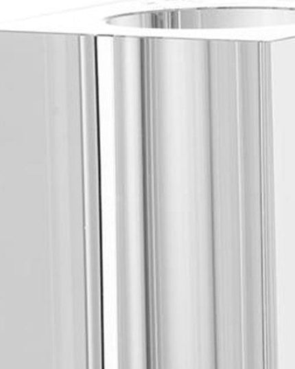 8" Clear Square Glass Table Vase