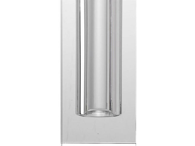 8" Clear Square Glass Table Vase