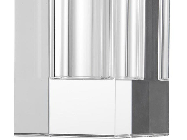 8" Clear Square Glass Table Vase