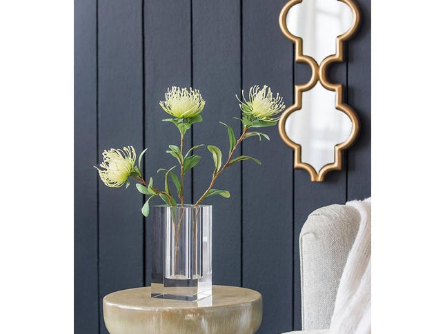 8" Clear Square Glass Table Vase