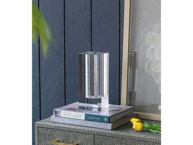 10" Clear Square Glass Table Vase