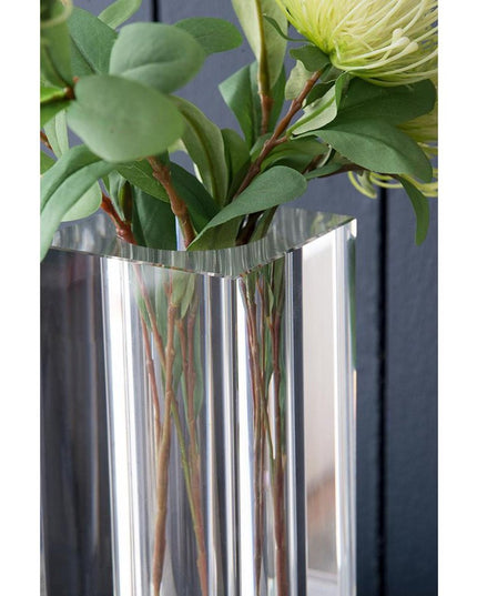 10" Clear Square Glass Table Vase