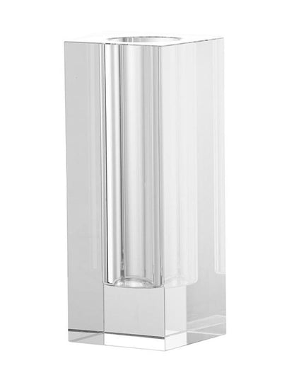 10" Clear Square Glass Table Vase