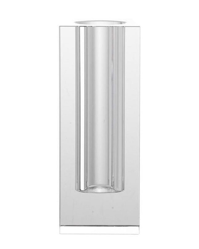 10" Clear Square Glass Table Vase