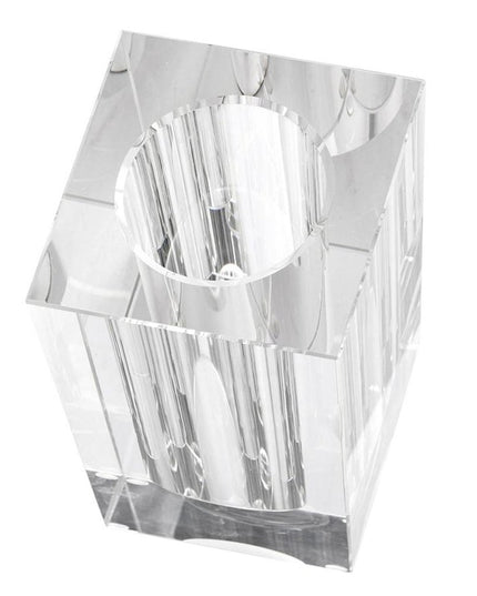 10" Clear Square Glass Table Vase