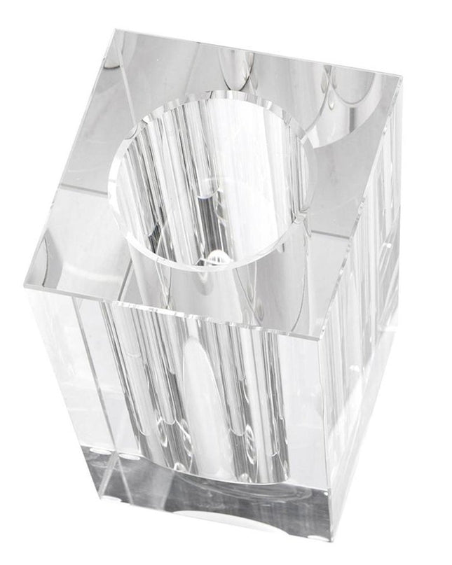 10" Clear Square Glass Table Vase