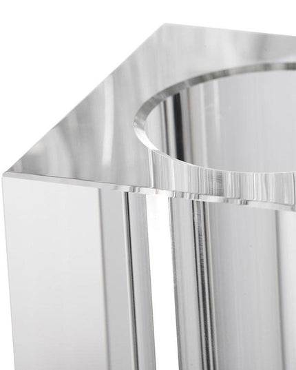 10" Clear Square Glass Table Vase