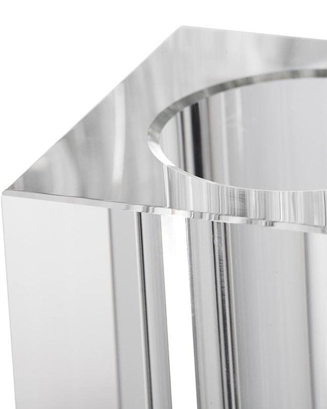 10" Clear Square Glass Table Vase