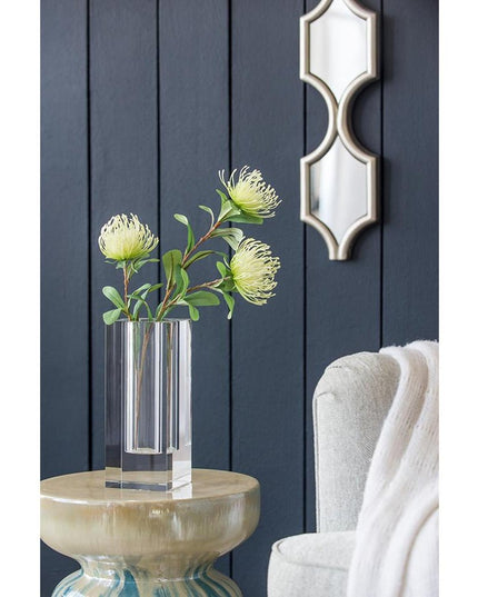 10" Clear Square Glass Table Vase