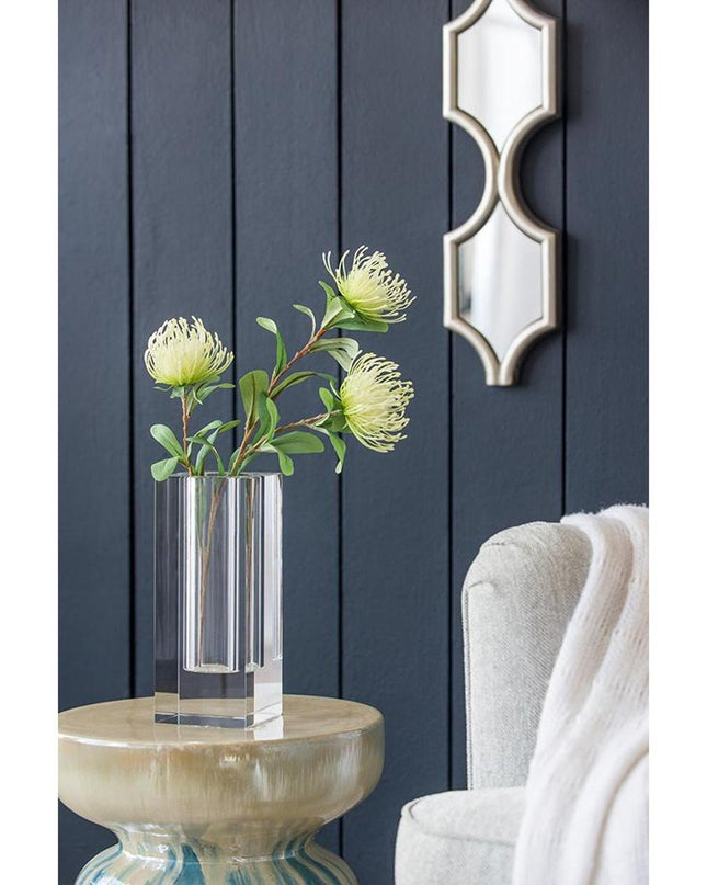 10" Clear Square Glass Table Vase