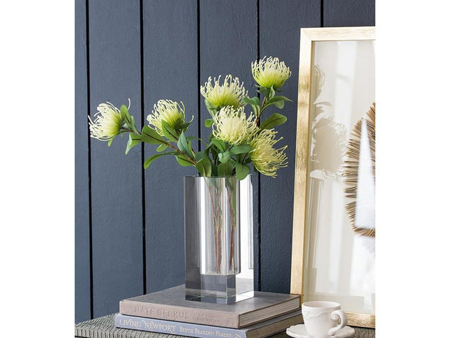 10" Clear Square Glass Table Vase