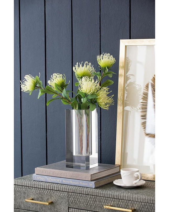 10" Clear Square Glass Table Vase