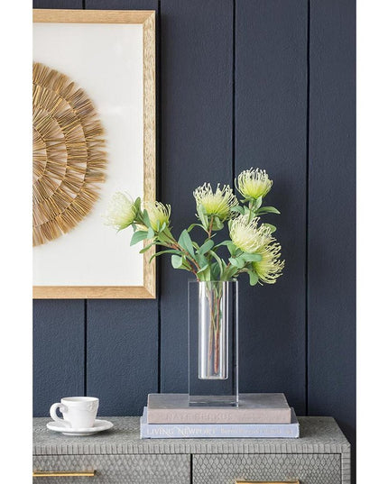 10" Clear Square Glass Table Vase