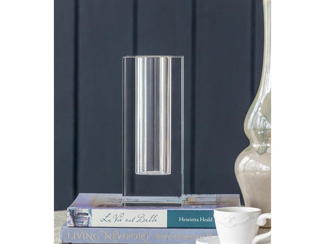 10" Clear Square Glass Table Vase