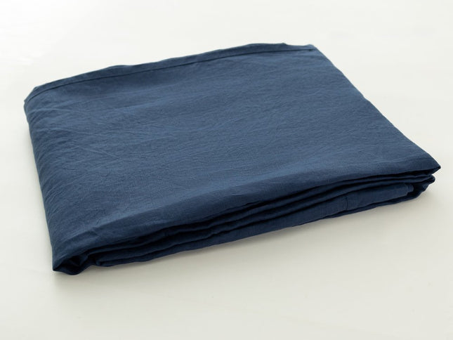 Navy Blue Linen King Fitted sheet