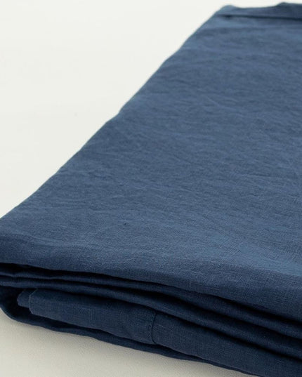 Navy Blue Linen King Fitted sheet