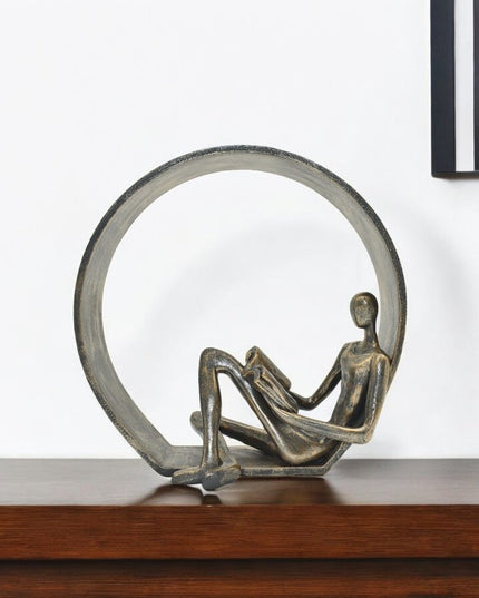 7" Pewter Resin Man Tabletop Sculpture