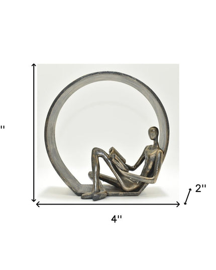 7" Pewter Resin Man Tabletop Sculpture