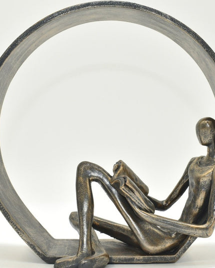 7" Pewter Resin Man Tabletop Sculpture