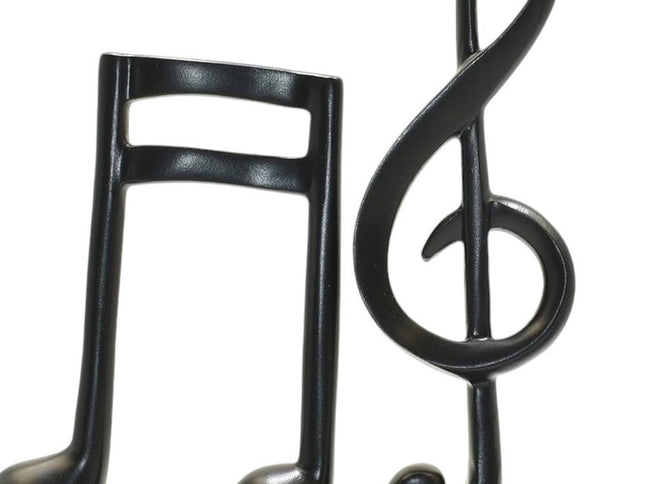 Set of Three Black Resin Music Tabletop Sculpture