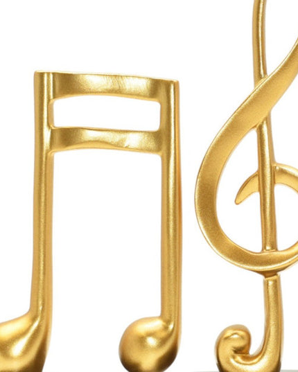 Set of Three Gold Resin Music Tabletop Sculpture