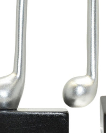 Set of Three Silver Resin Music Tabletop Sculpture